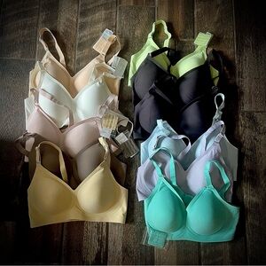 Lot of 11 bras 5 new 6 worn one time Horisun M